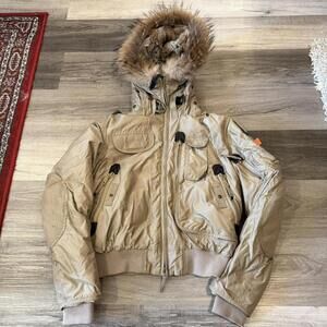 parajumpers masterpiece series slim fit jacket M real fur